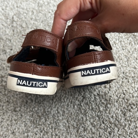 NAUTICA Boys Sandal Shoes Brown Navy Toddler Size 9 MIKKEL Style - Picture 3 of 3